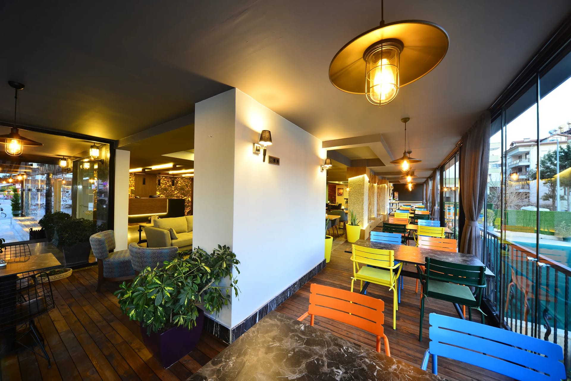 Restaurant dining room at Prince Alanya Apart Hotel